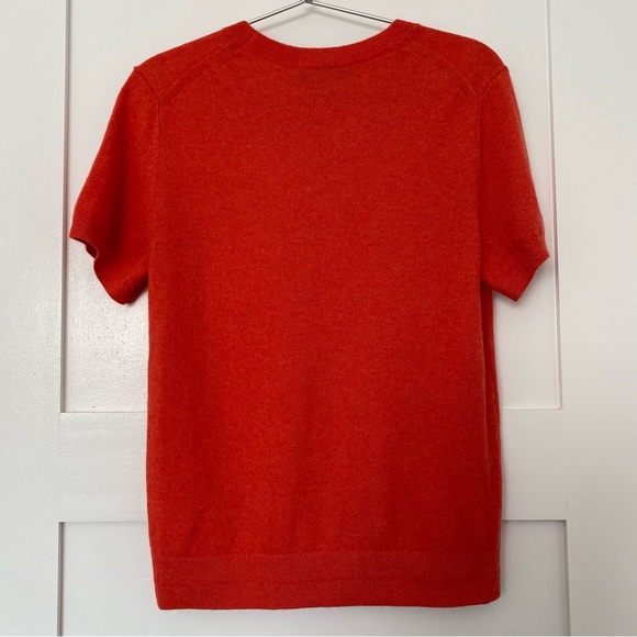 NWT ❤️‍🔥 Everlane The Cashmere Tee in Heathered Currant coral red orange - Picture 6 of 8